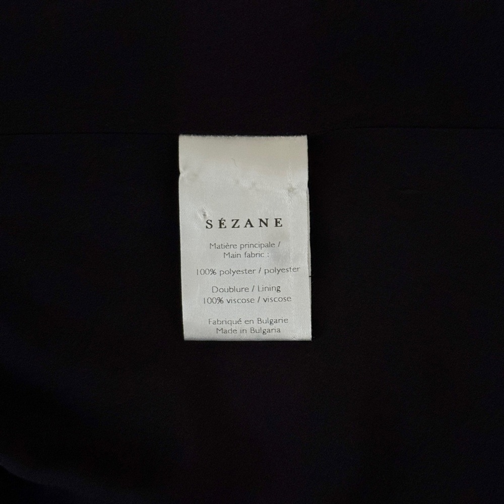 Sezane Maxi Pleated Embroidered Nae Black Skirt - Picture 6 of 6